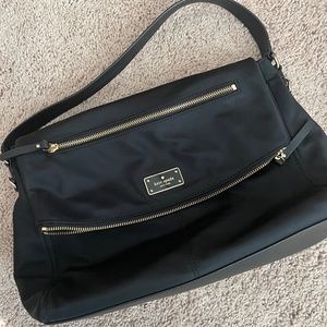 Kate Spade Foldover Black Purse EUC